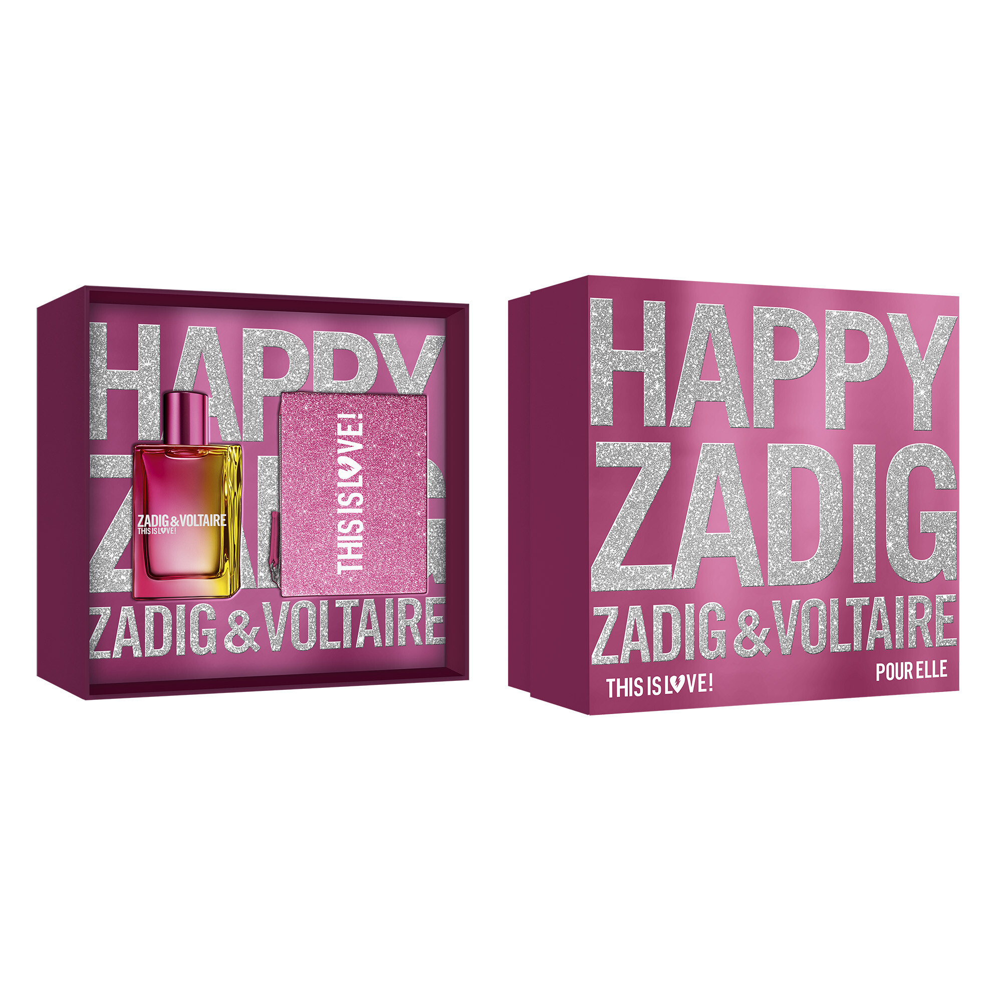 Zadig & Voltaire This is Love Elle Set EDP  50ml + Pouch Blitzverkauf